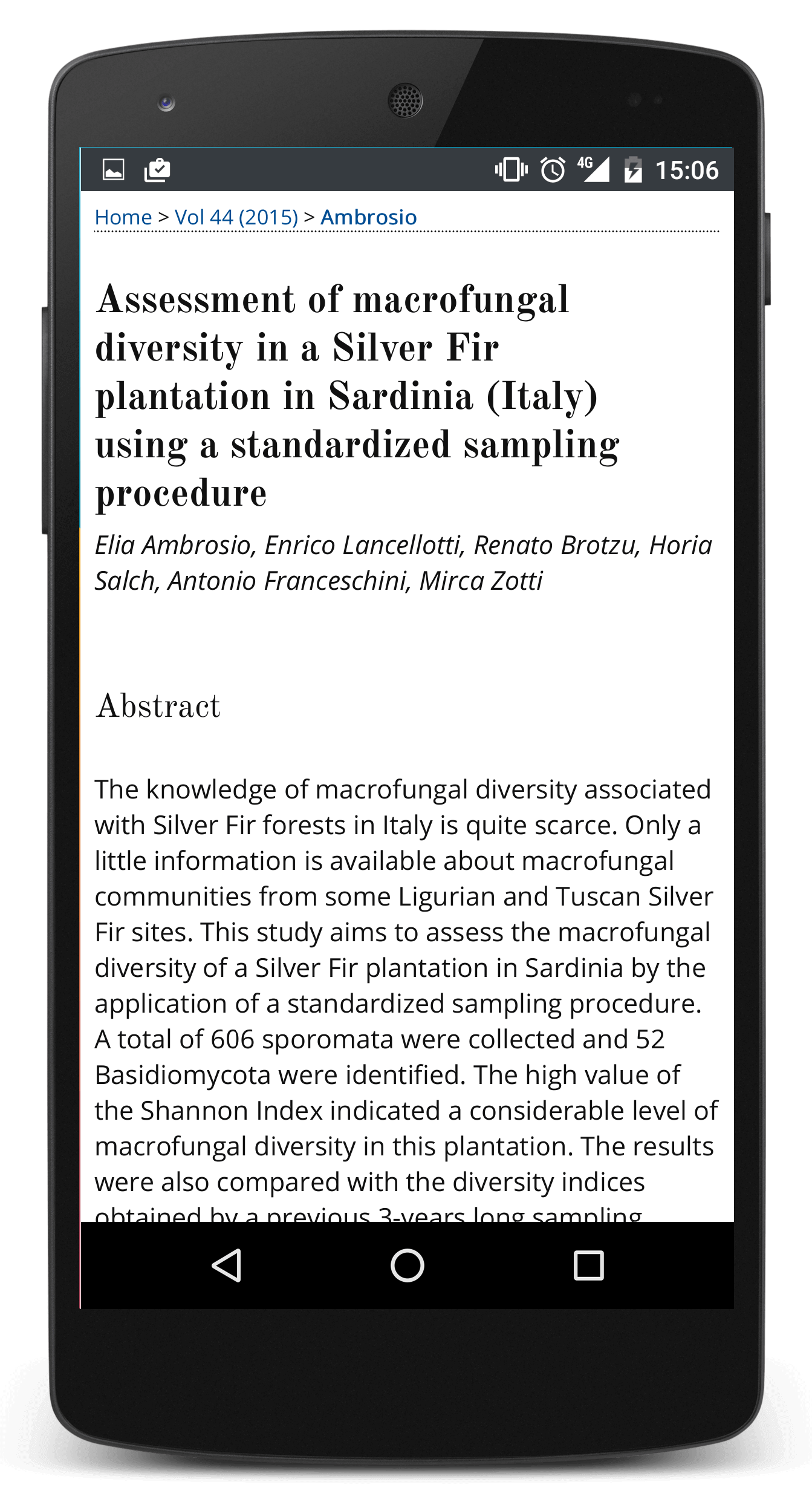 screenshot da smartphone