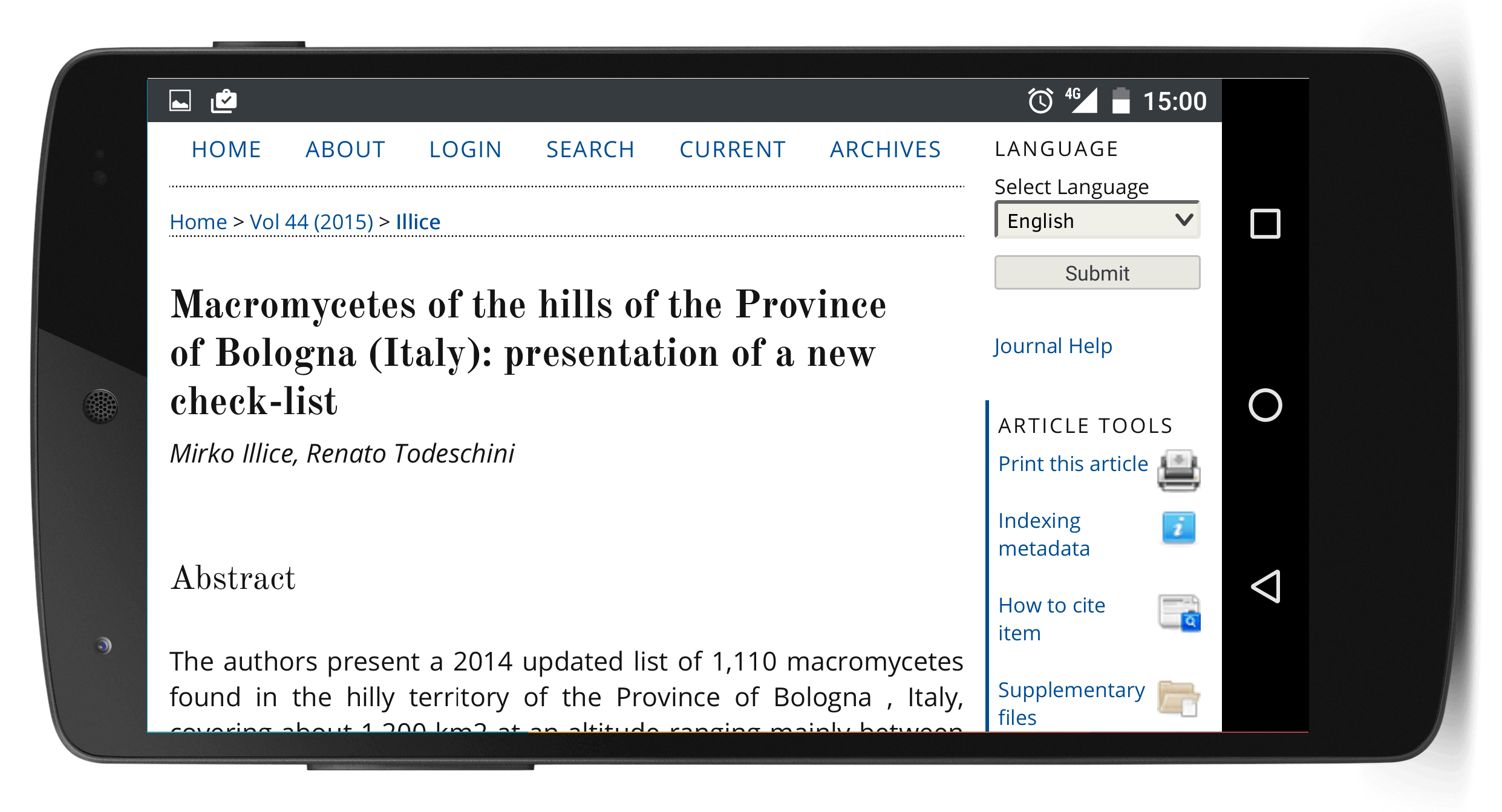 screenshot da smartphone